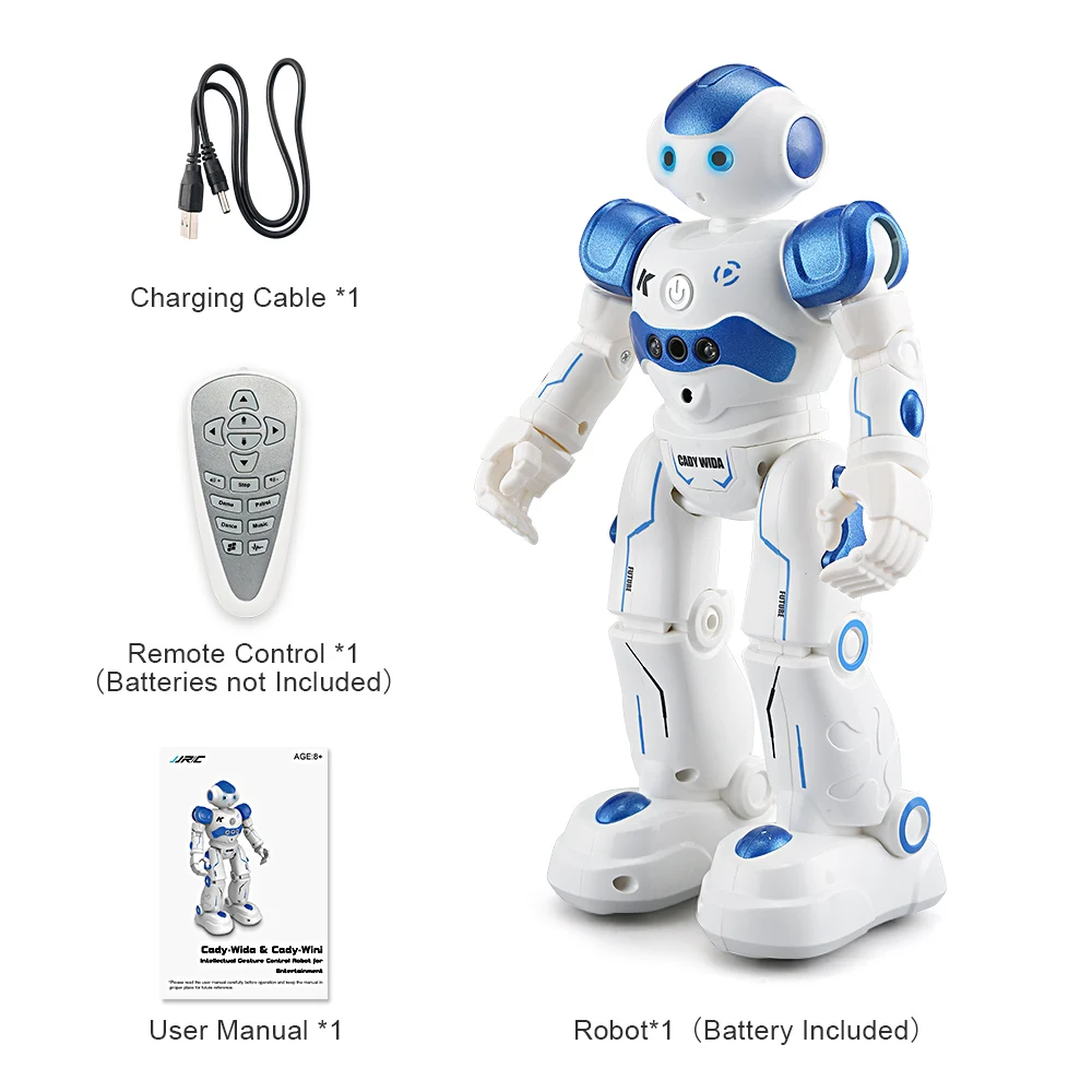 Новый программируемый развивающий робот-астронавт JJRC R2 с дистанционным управлением, игрушечный комплект, умный танцевальный радиоуправляемый робот