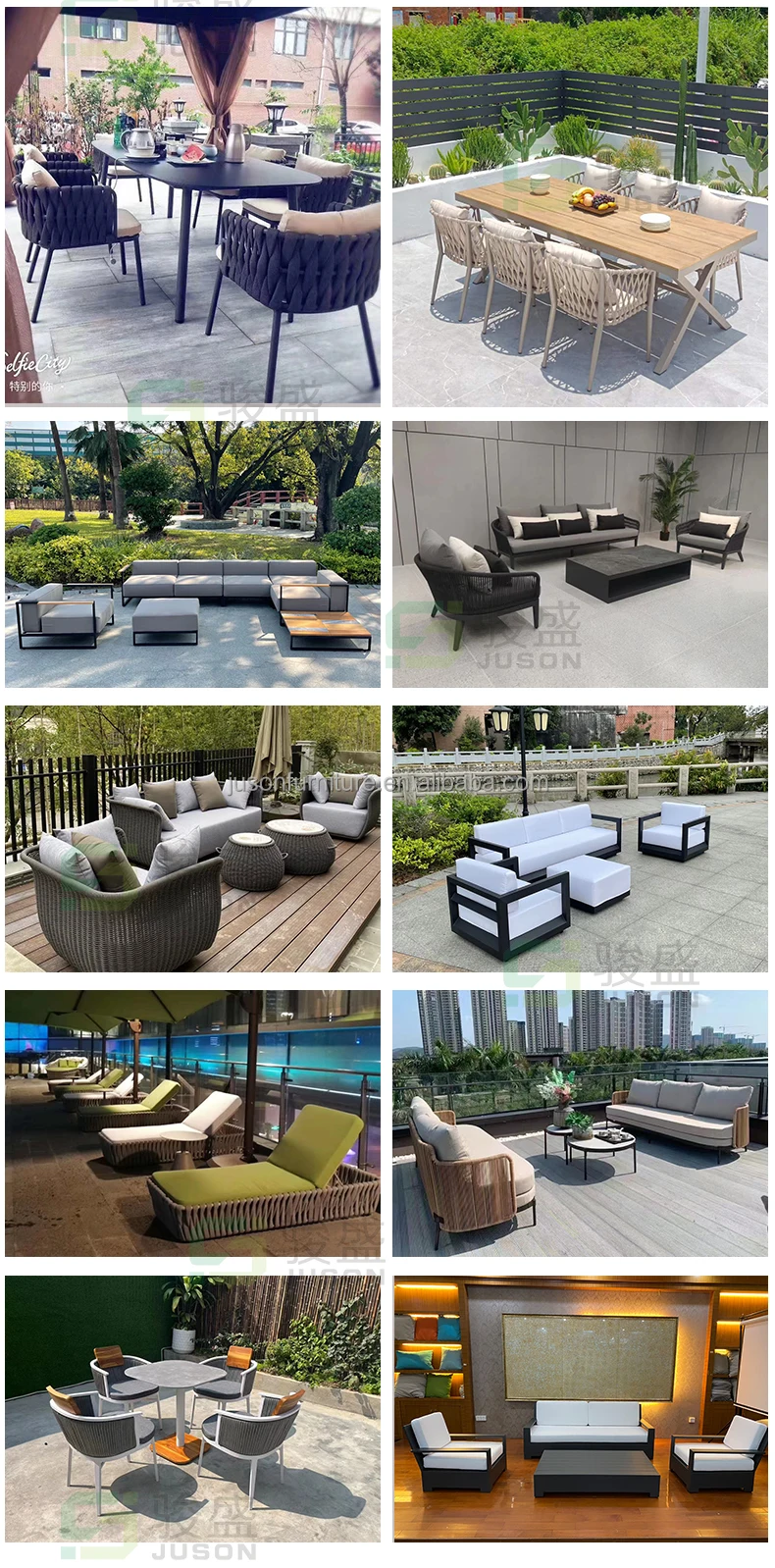 Outdoor Special Furniture Aluminum Alloy Garden Terrace Table And Chair Rectangular Table Several Seat Dining Table And Chair