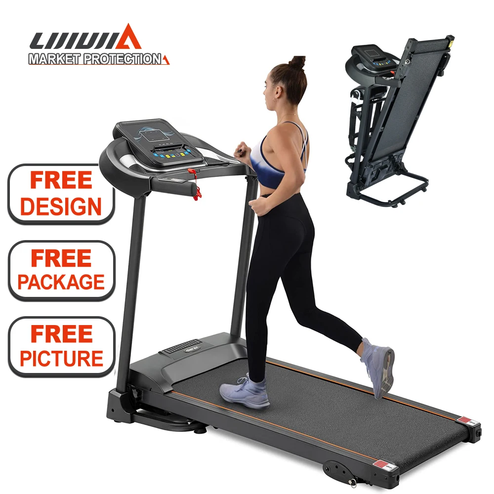 Lijiujia 1.5hp Motor Power Small Size 90kg Max User Weight Running Machine Home Fitness Equipment Electric Movable Treadmill