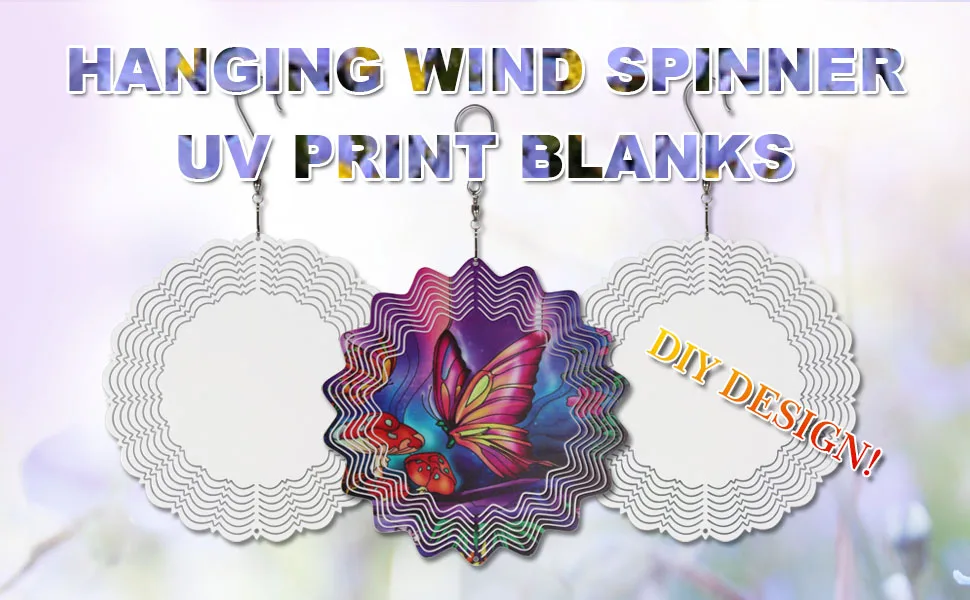 Sublimation Wind Spinner Blank 8 Inch Double Side Sublimations Aluminum