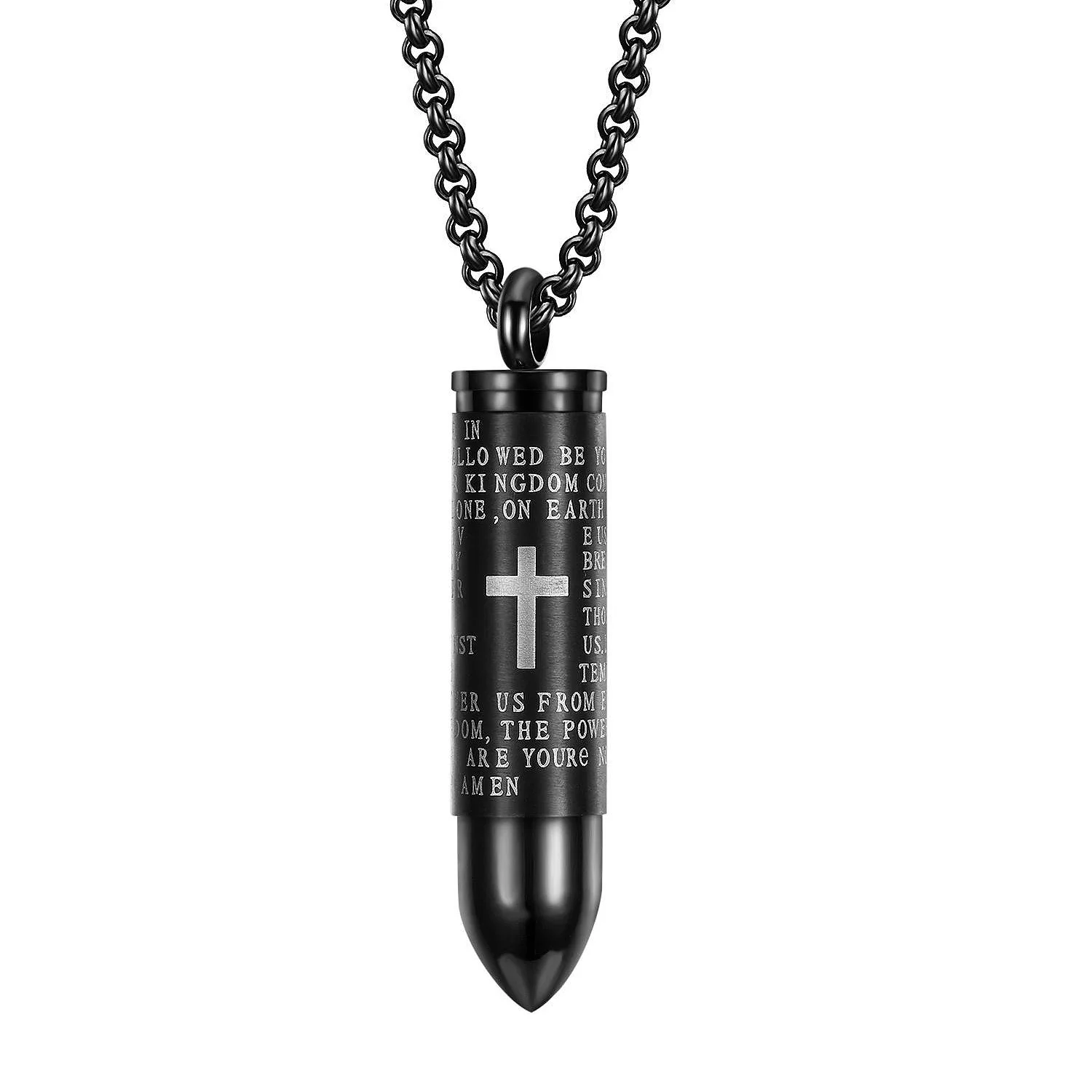 Handcrafted Silver Bullet Pendant Necklace