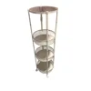 Beige four-tier rotating storage rack
