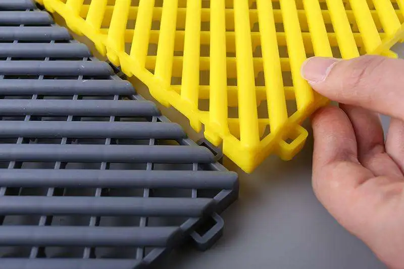 Противоскользящий пластиковый коврик для пола гаража для слива автомобильной мойки