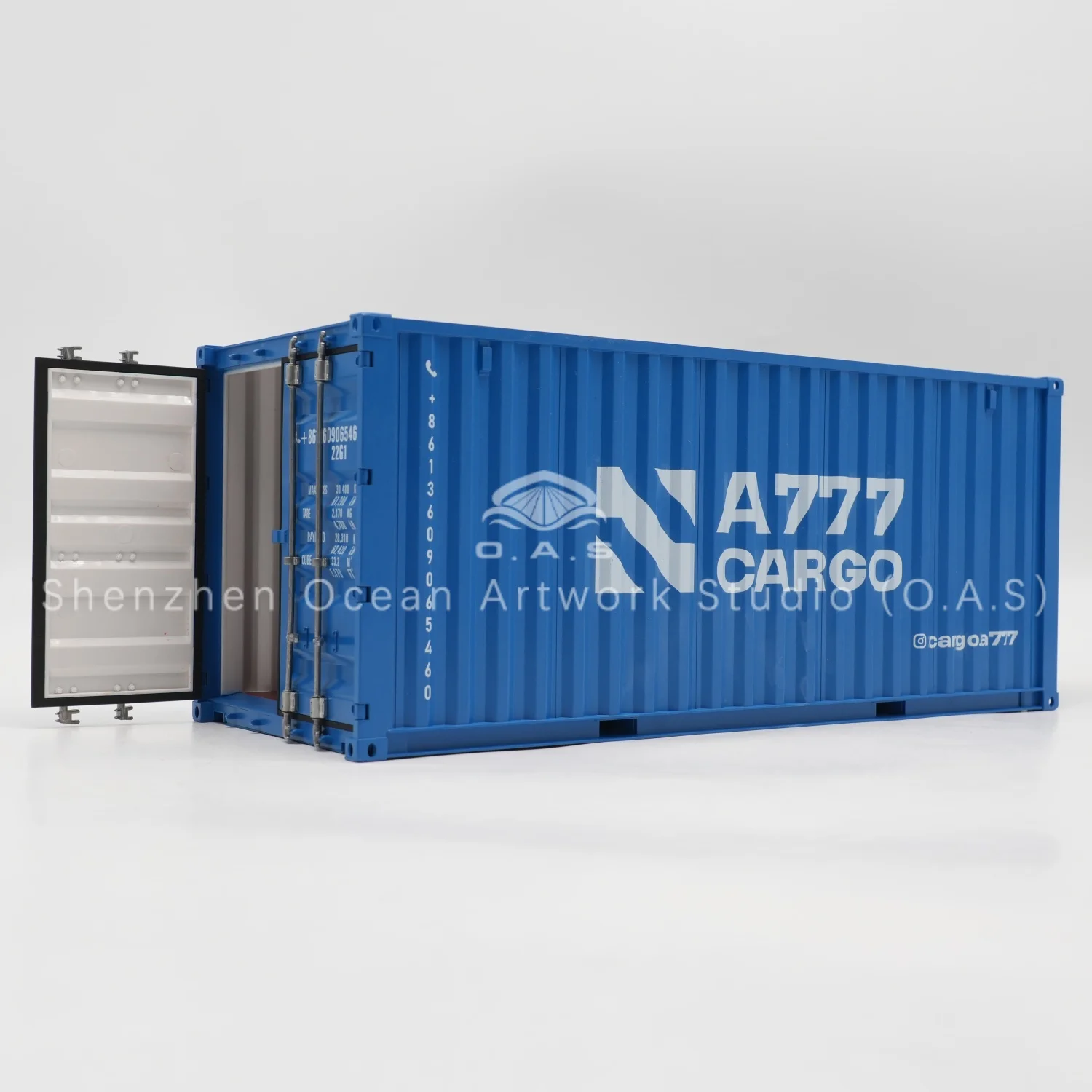 【L】O.A.S Container Model Factory Saincheaptha Scale1:20 Plastargrófa Cruthaithe Cluichíní Longasa CARGO Comhad Sampla
