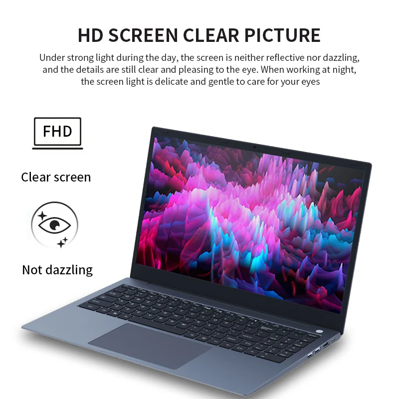 I7 Core 10th Generation 15.6 Inch Laptop Hardware Software 11th Gen I7 I5 16GB 10 11 Notebook Computer Laptop