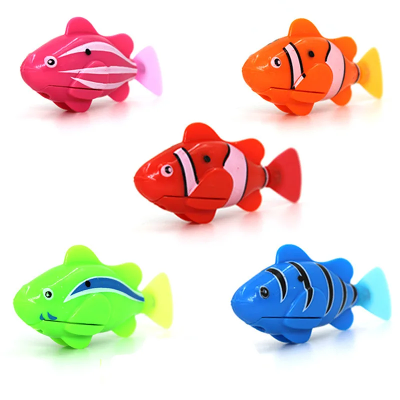 2023 Interactive Swimming Robot Fish Toy for Cat Dog With LED Light Cat Toy
