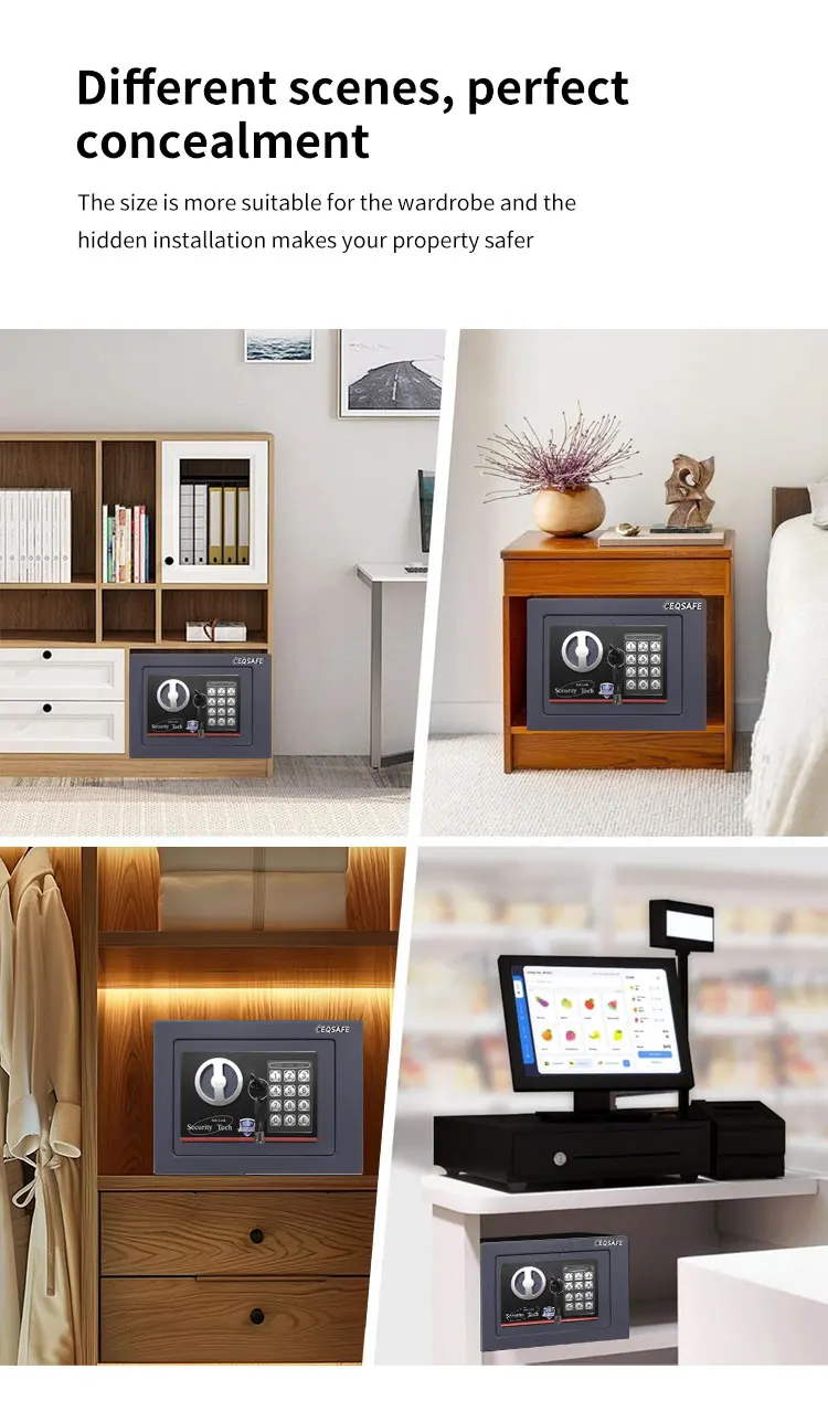CEQSAFE Home Security Deposit Safe Durable Steel Cash Mini Safes Box Protection Money supplier