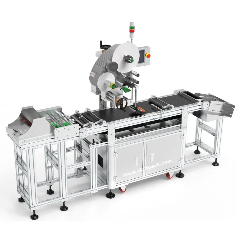 SKILT Automatic Empty Bag Labeling Machine Label Applicator with Feeder Manufacturer