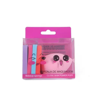 Travel Foundation Kit 1pc Makeup Sponge with 4 pcs Powder Puff Dual-Use Beauty Sponge