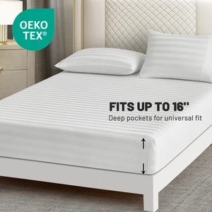 Eco-Friendly Breathable Style Bedding Sheet Set Comfortable Light-Weight Bamboo Fabric 4-Pieces with Pillowcase for Home Hotel