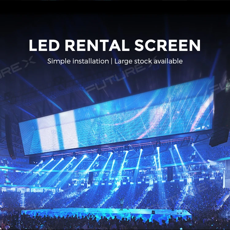FUTUREX Large P3.91 Full Color LED Video Wall Screen Rental IP65
