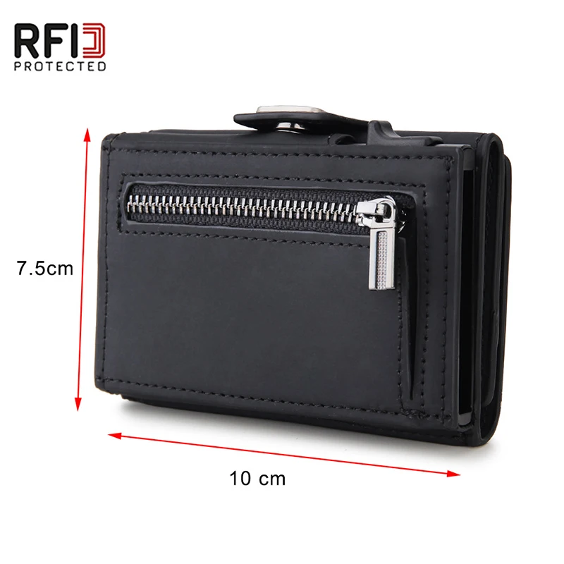 Personalized Multifunctional Zipper Coin Card Case Men Wallet Luxury Card Holders