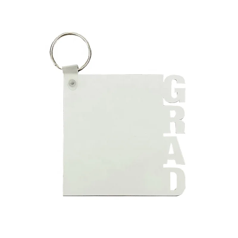 Wholesale Big Sale Warehouse Clearance Sublimation Blanks MDF Fam Round  House Square Heart Mom Dad Grad Keychain From m.