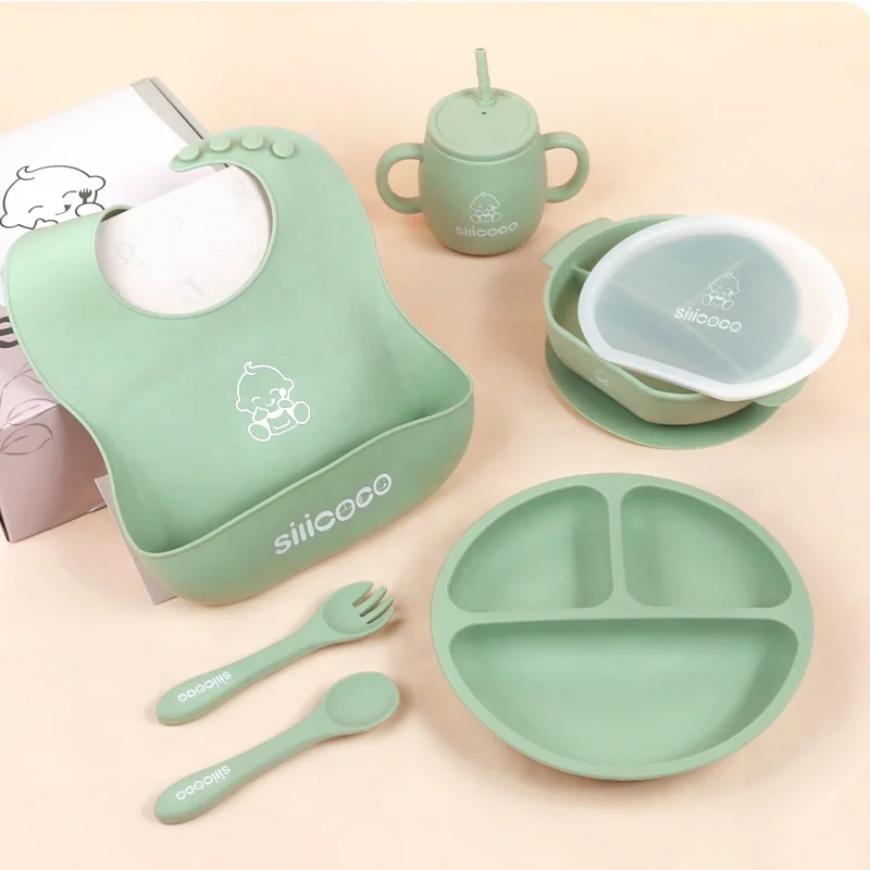 Silicoco Wholesale Custom BPA Free Silicone Baby Feeding Set
