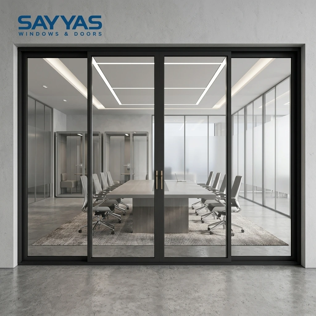 SAYYAS JE140 Customized Modern Heavy Duty Aluminum Double Glazing