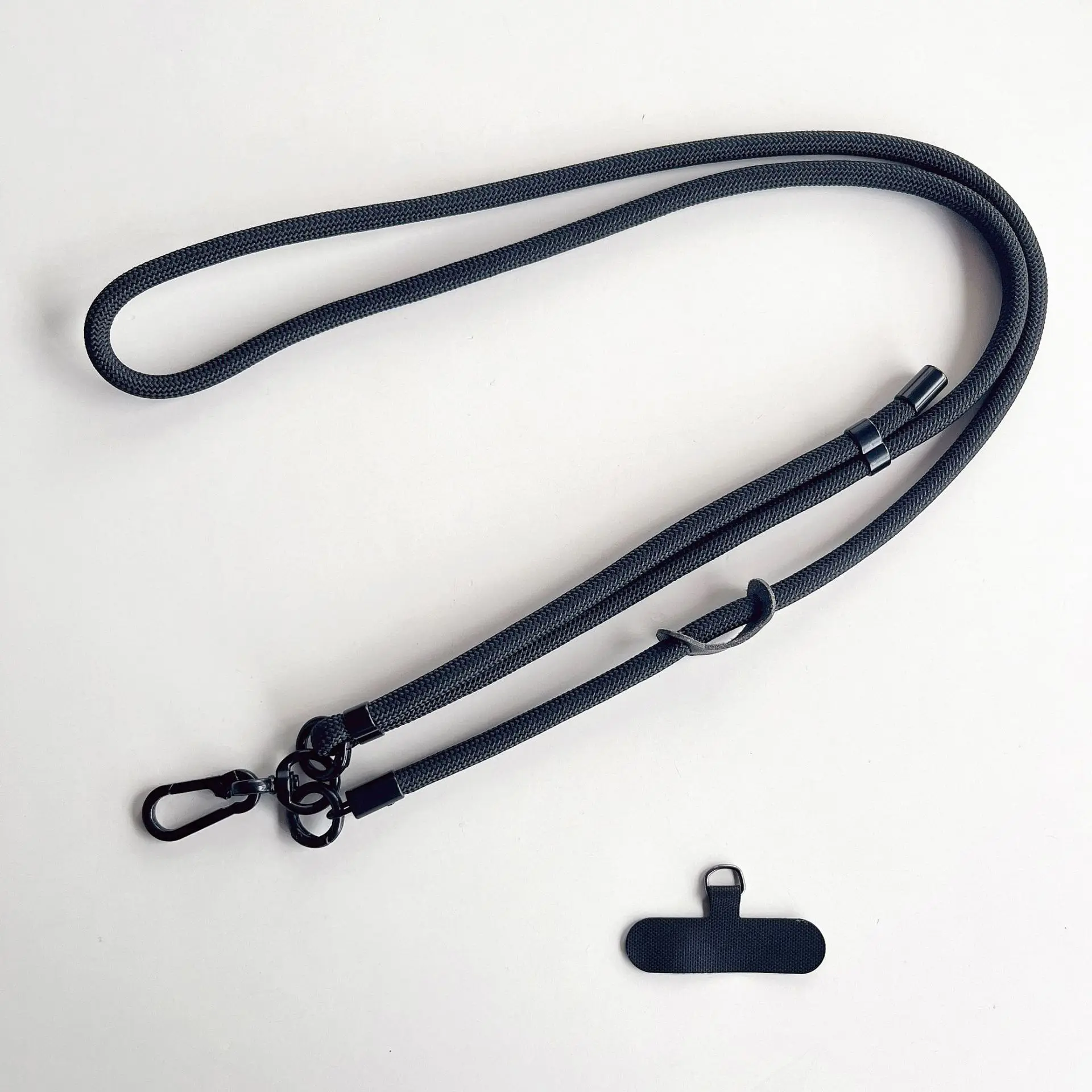 High Quality Polyester Round Rope with Adjustable 7mm Phone Neck Strap Lanyard with Logo Customization