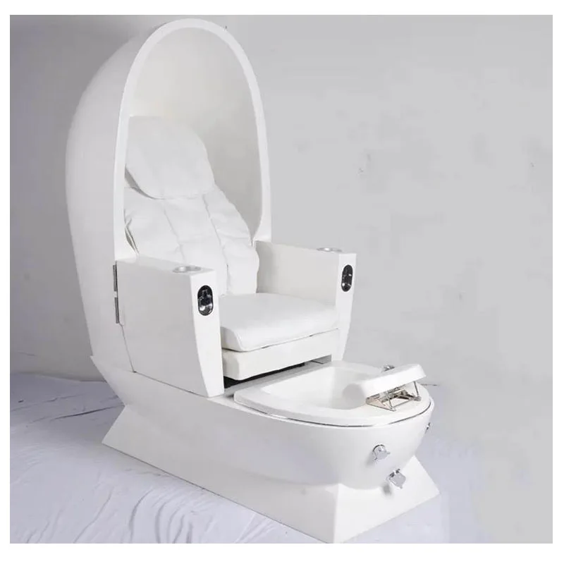 No Plumbing Luxurious Pink Princess Throne Spa King Pedicure Chair Automatic Drainage Hot/Cold Water Multi-Angle Backrest for