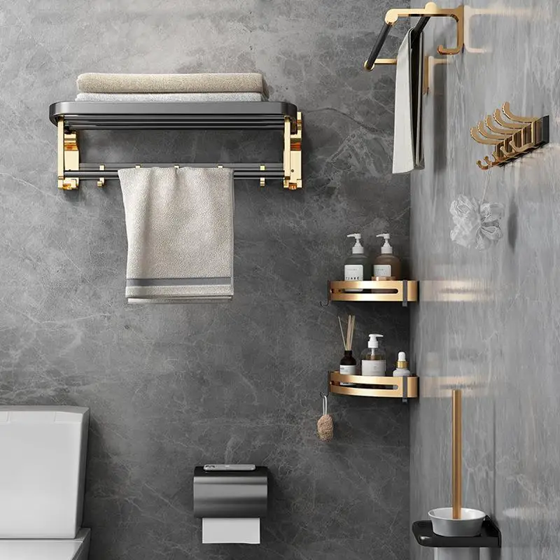Luxury Toilet Corner Shower Caddy Hanging Gold Shower Caddy Shower
