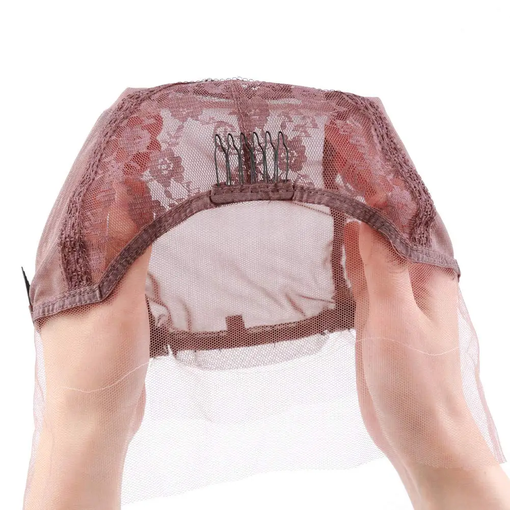Регулируемые эластичные ремни 360 кружевная передняя крышка парика для изготовления