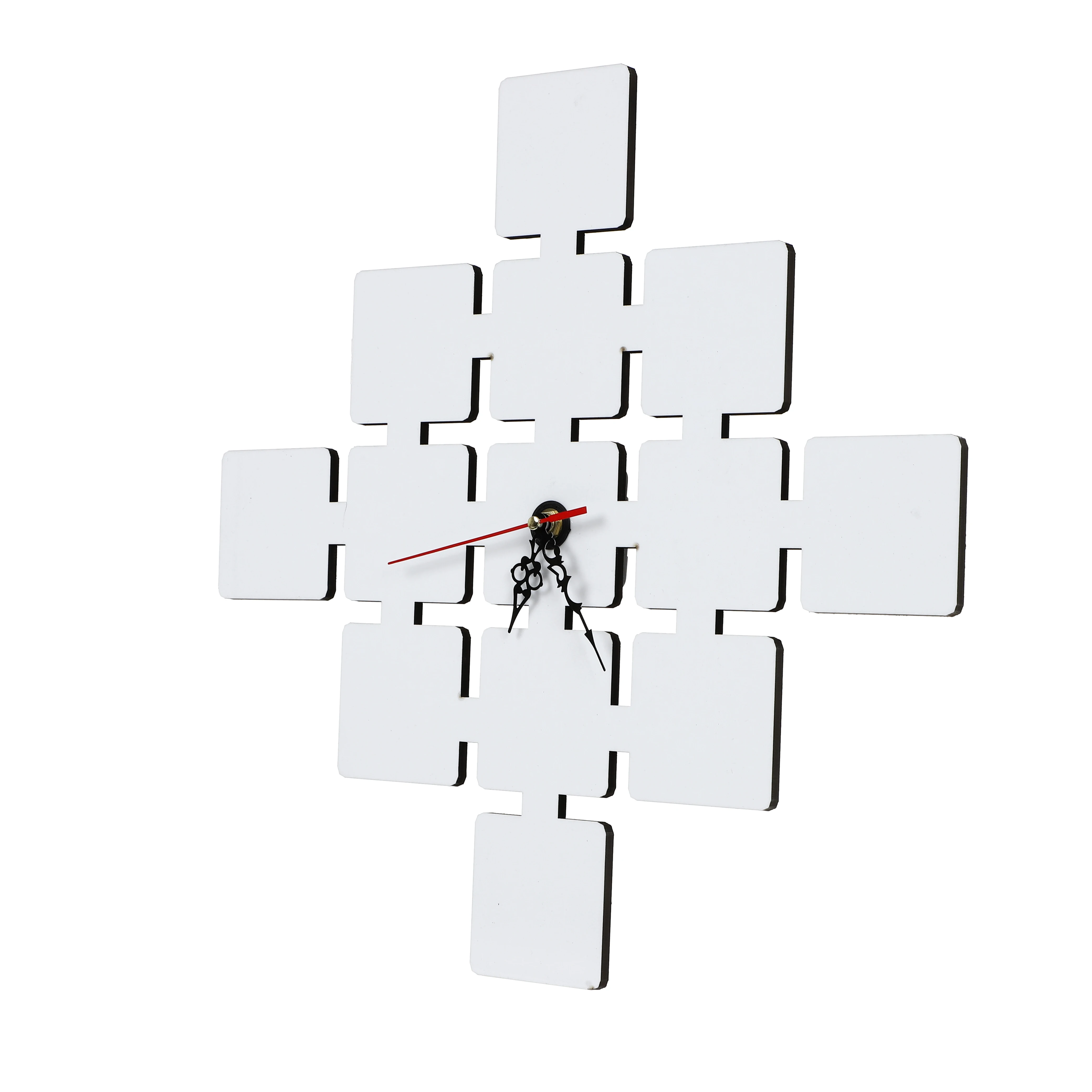 Заводская распродажа сублимационные термотрансферные часы без рисунка MDF термостойкие настенные