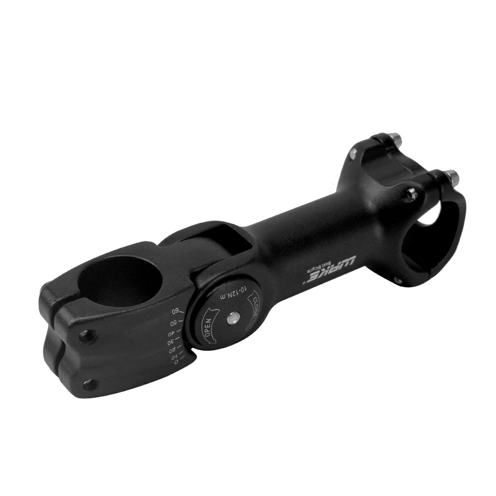 Potence Réglable FOMTOR 31,8 Mm, 90-110 Mm, 0-60 Degrés Pour VTT, Aluminium Noir
