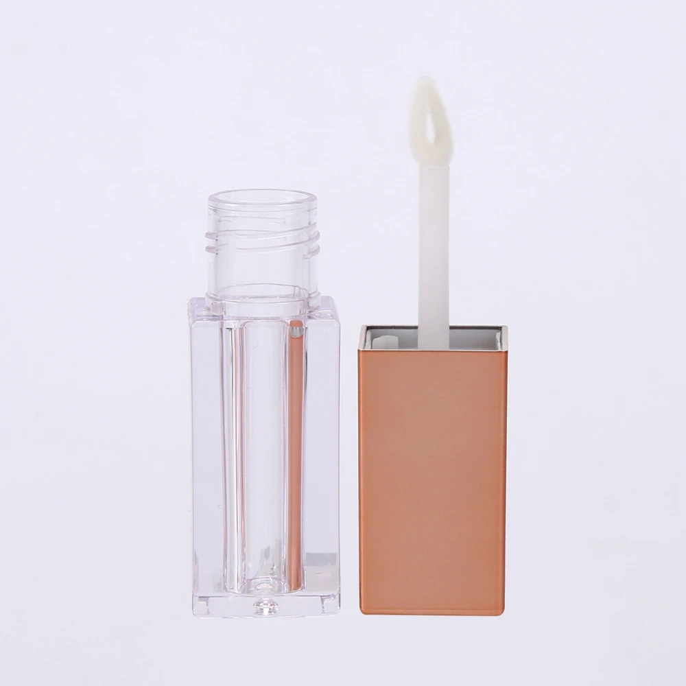 Popular white transparent empty lip gloss tube with big brush
