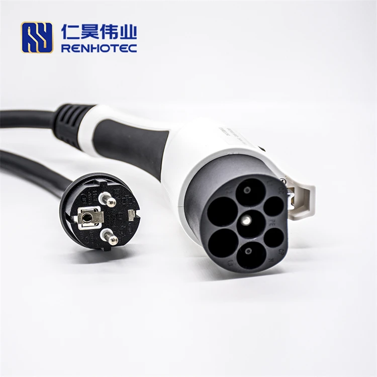 Charge with Car Electric 16A Plug Spring J1772 Reel 3 Mode Type1 Holder 32A Type2 Evse for 1 to Charger 2 Type Charging EV Cable