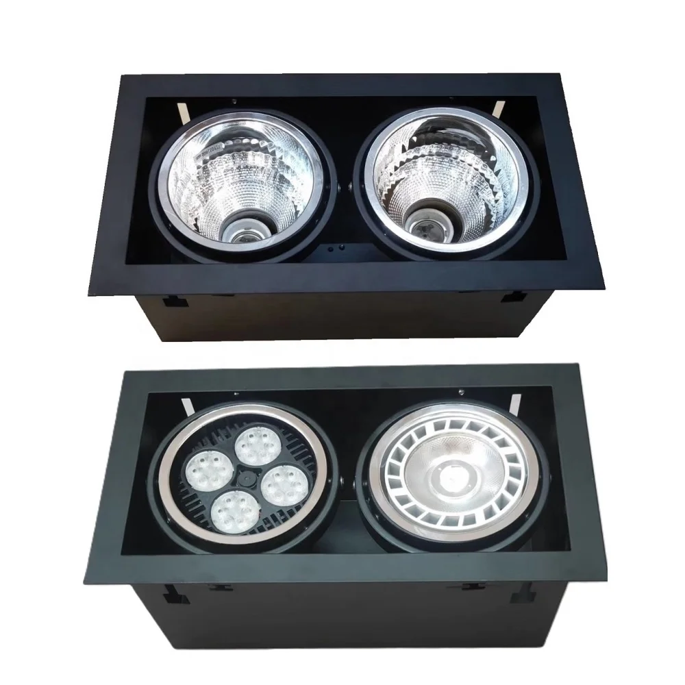 Par30 Par38 Par20 Led Bulb Fitting Horizontal Gu10 Mr16 Down Light Housing square Recessed E27 Downlight Fixture