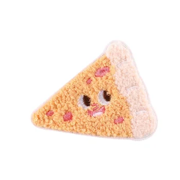Original Self-Adhesive Cloth Stickers Embroidered French Fries Biscuits Pizza Towel Badges Clothing Patches Accessories