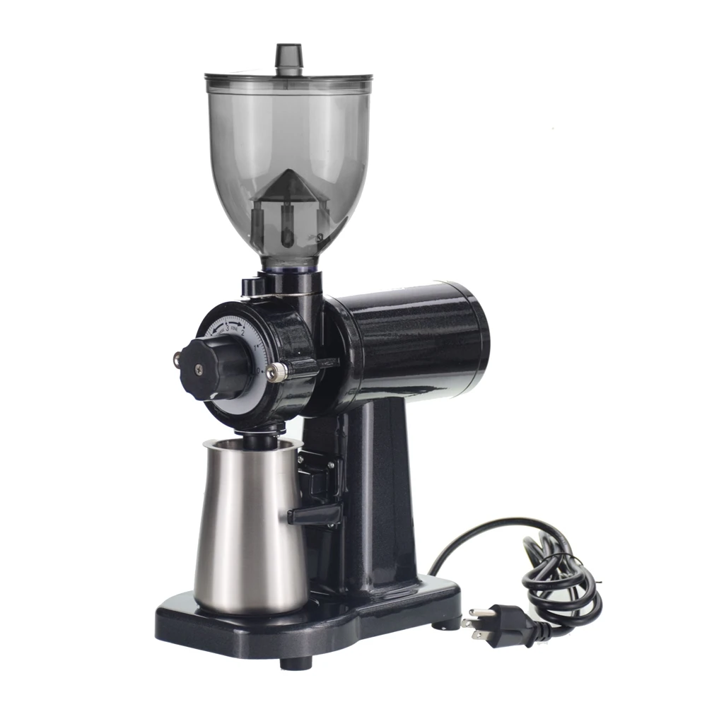 Ecocoffee  Espresso Electric Burr Coffee Food Grinder Machine 8 Steps Anti-jump 60mm Flat Wheel Burr grinder