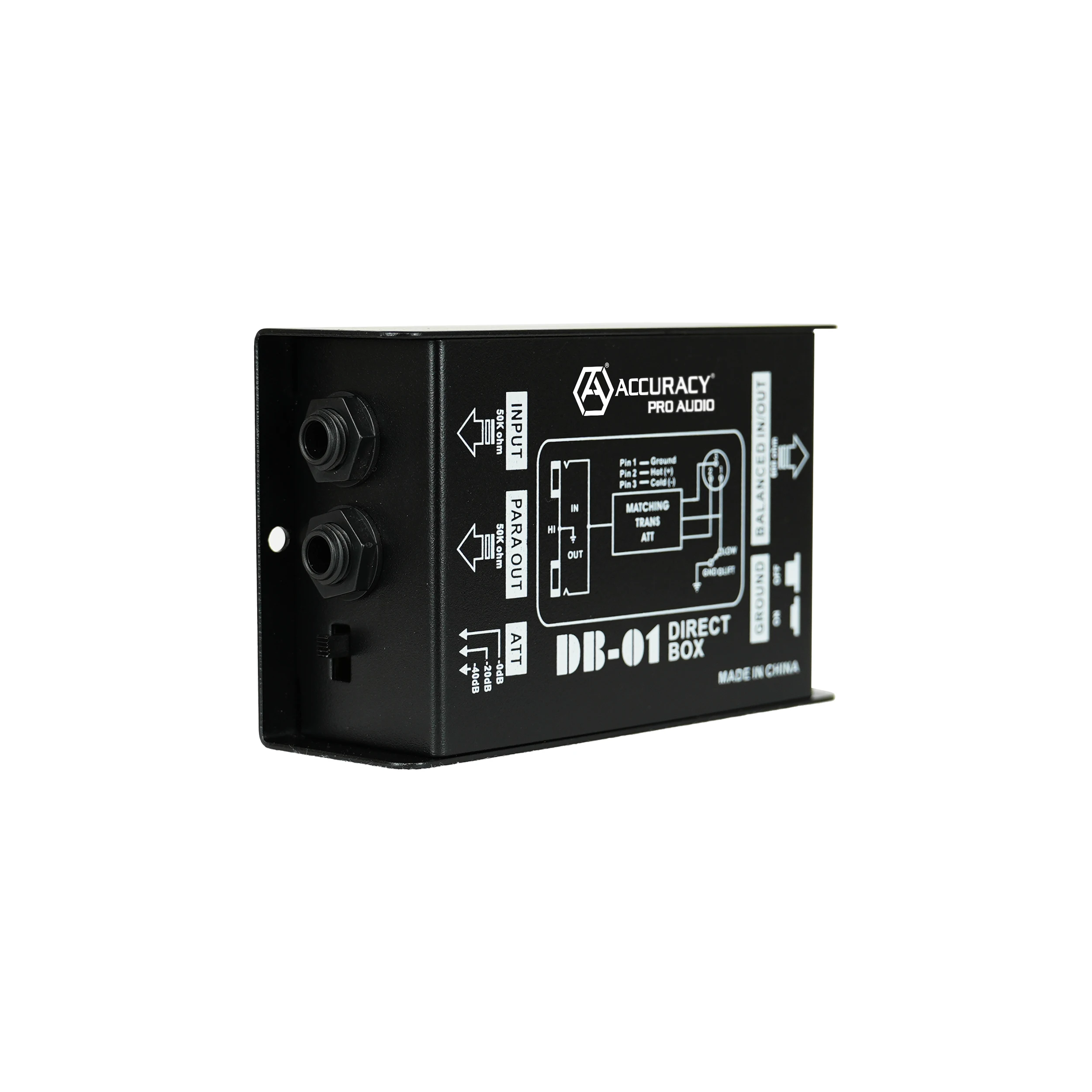 RQSONIC Stands DB-01 DI Box Professional Passive Direct Box Audio