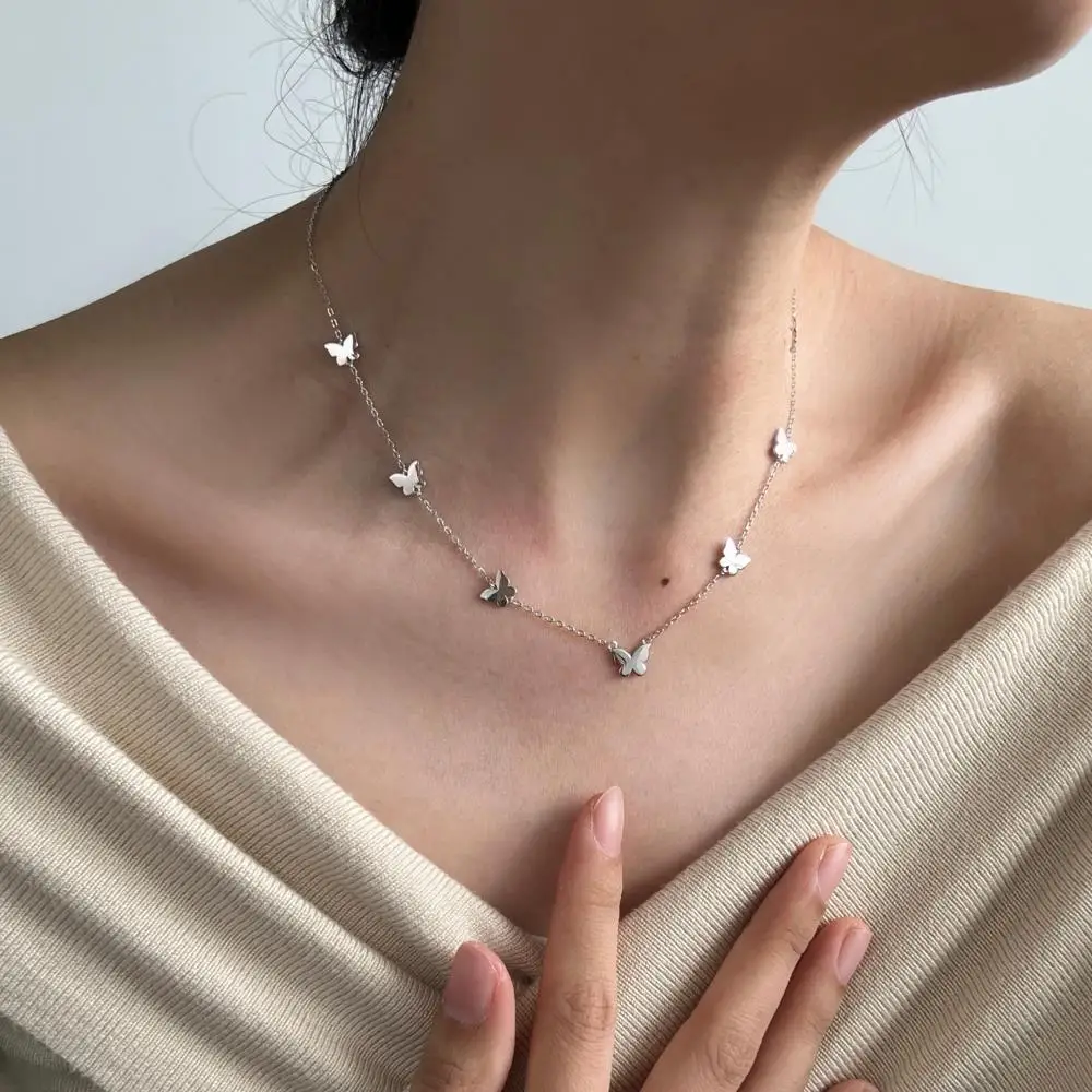 KAKODIY New Simple Elegant Boutique Jewelry Butterfly Pendant Necklace Women's 925 Sterling Silver Necklace detail 3