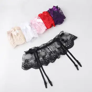 black and pink frilly suspender knickers
