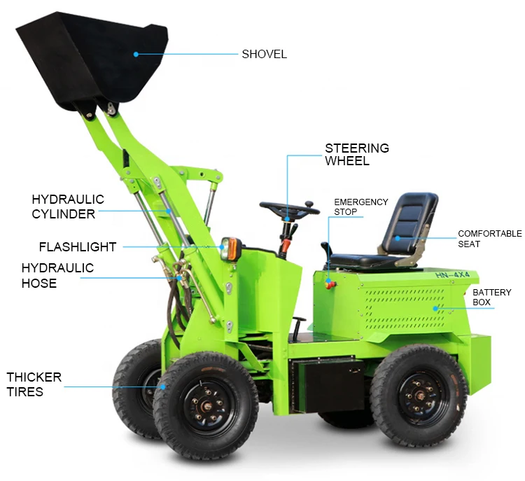 Cheap Price Electric Mini Wheel Loaders Lithium Battery Electric Loader