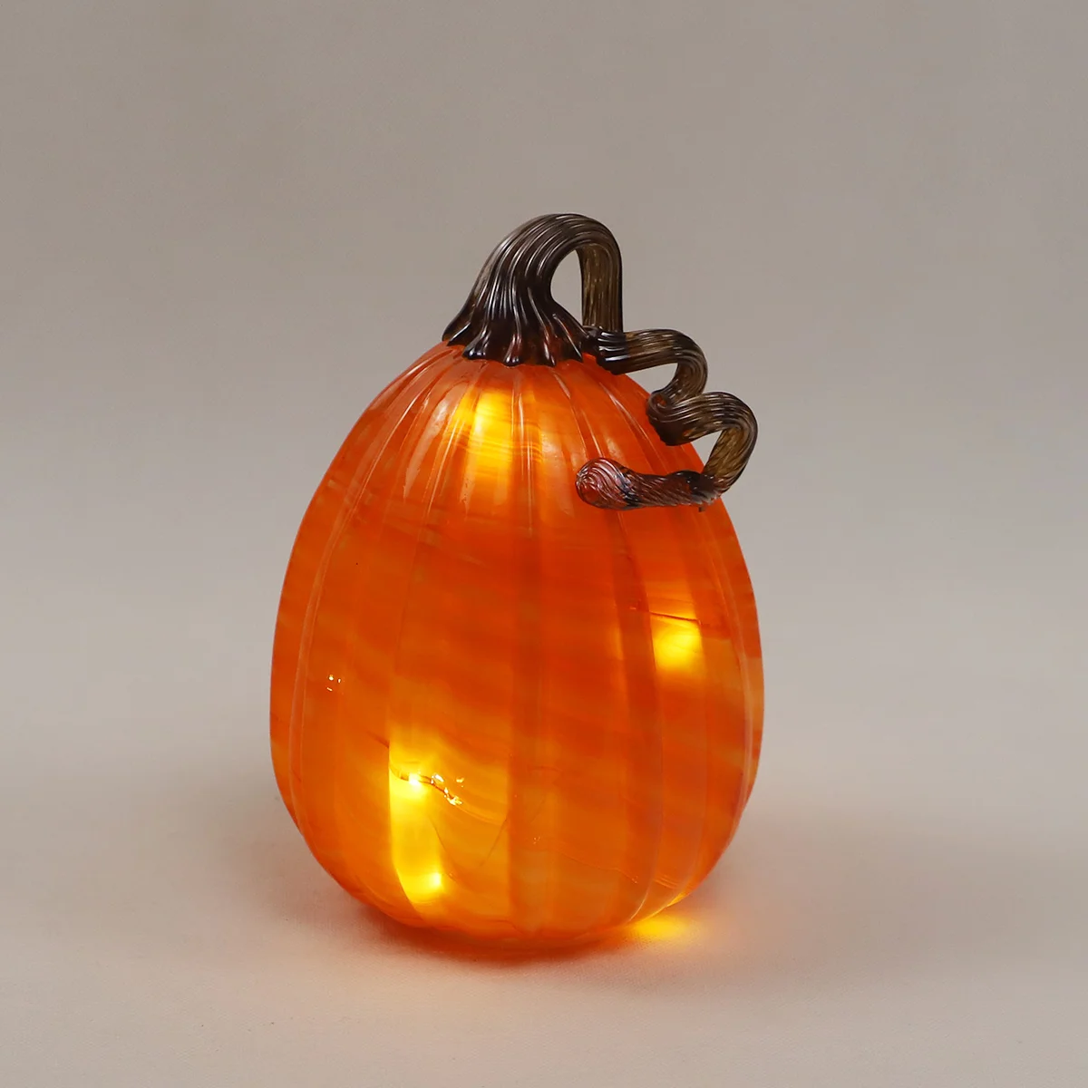 halloween craft supplies glass decorative pumpkins wholesale with lights lanterns harvest thanksgiving table decoration