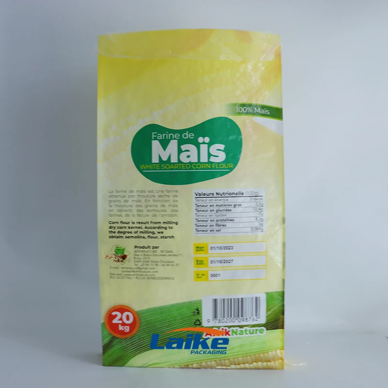 product bopp laminated 100 recycle pp woven bag 5kg 15kg 20kg corn flour sack printing polypropylene laminated packing sack-2