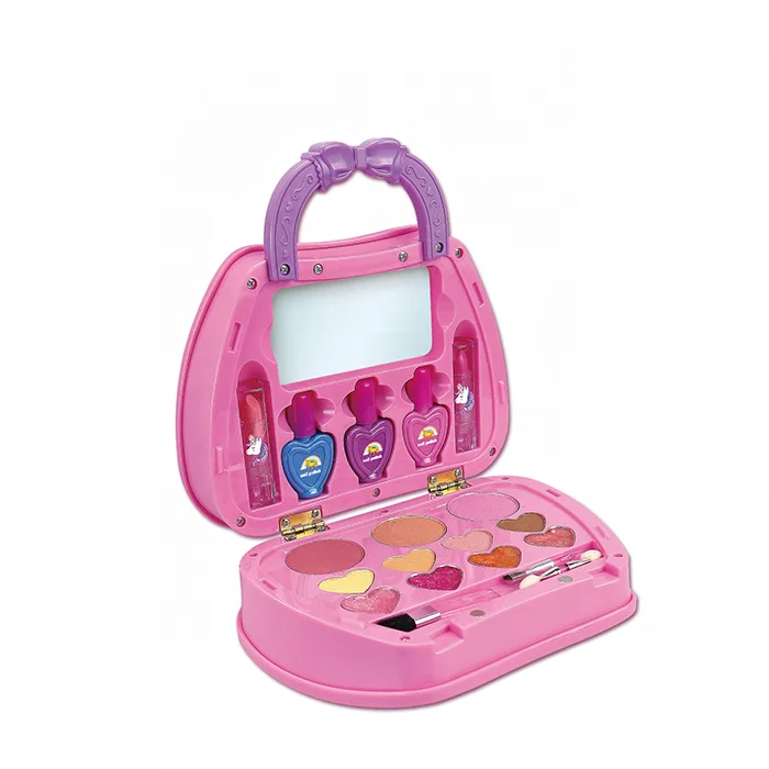 Игрушечный чемодан для макияжа для девочек, лак для ногтей, игрушка для детей