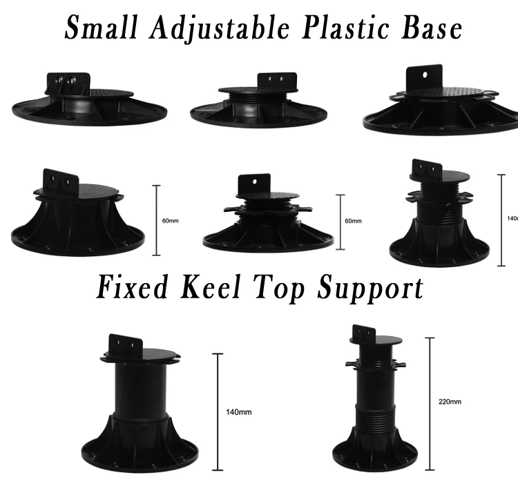 Durable self leveling Adjustable plastic pedestal