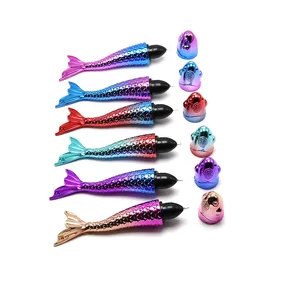 Popular Mermaid Neutral rainbow Fish Shape Plastic Gel Ink Pen  Highlighter Pen for Promotional Gifts