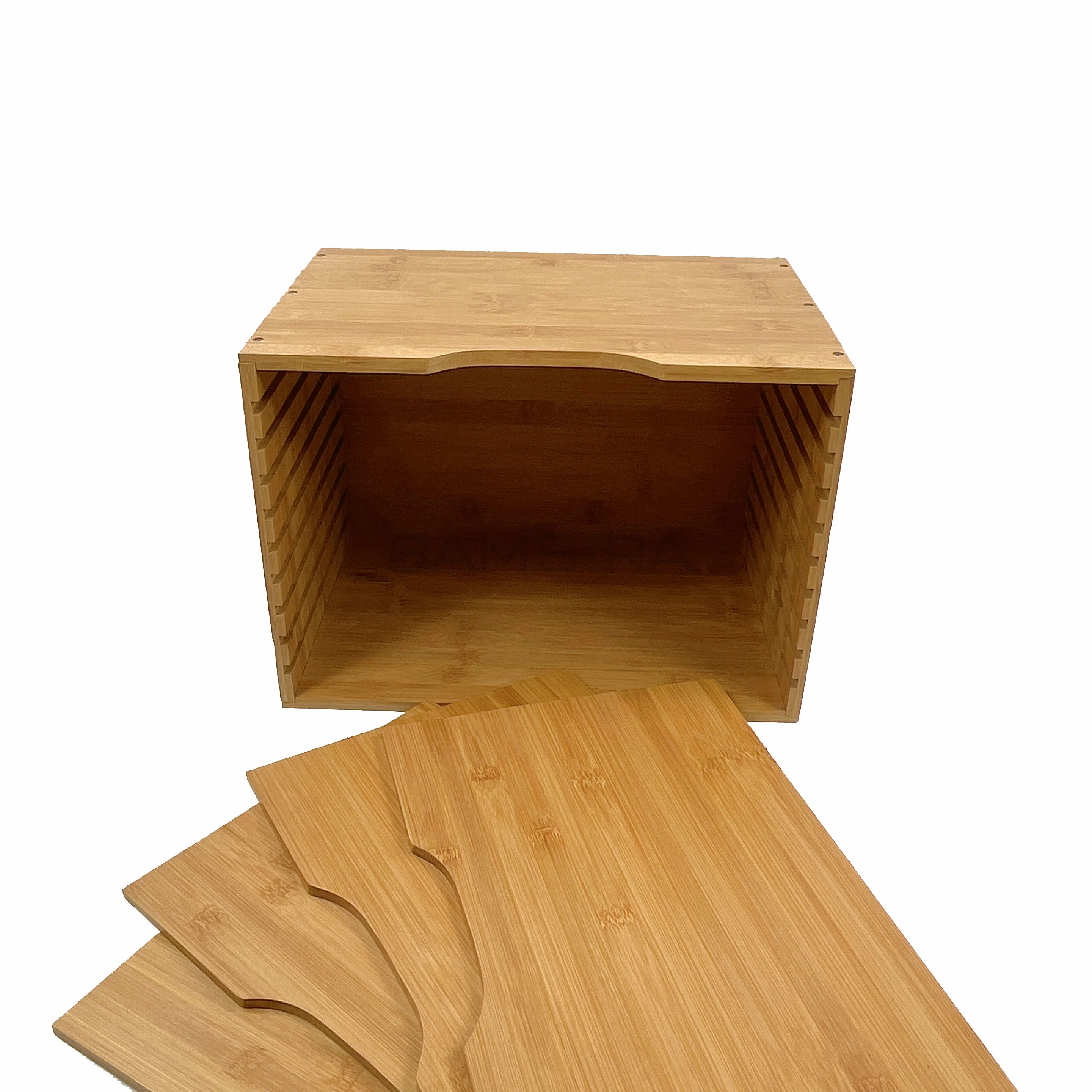 6 слотов для карт Бамбуковый стол Файл Организатор лоток документов большой деревянный