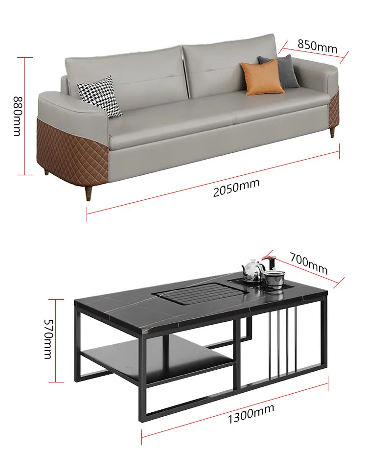 Liyu Furniture Office Sofa Design Modern 1 2 3 Seat Leather Sofa Set ...