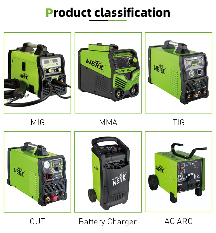 Multifunctional 5 in 1 Cast Iron Carbon Steel Alloy LCD Control Hand Held Electric MIG TIG MMA Welding Machine Arc Welder