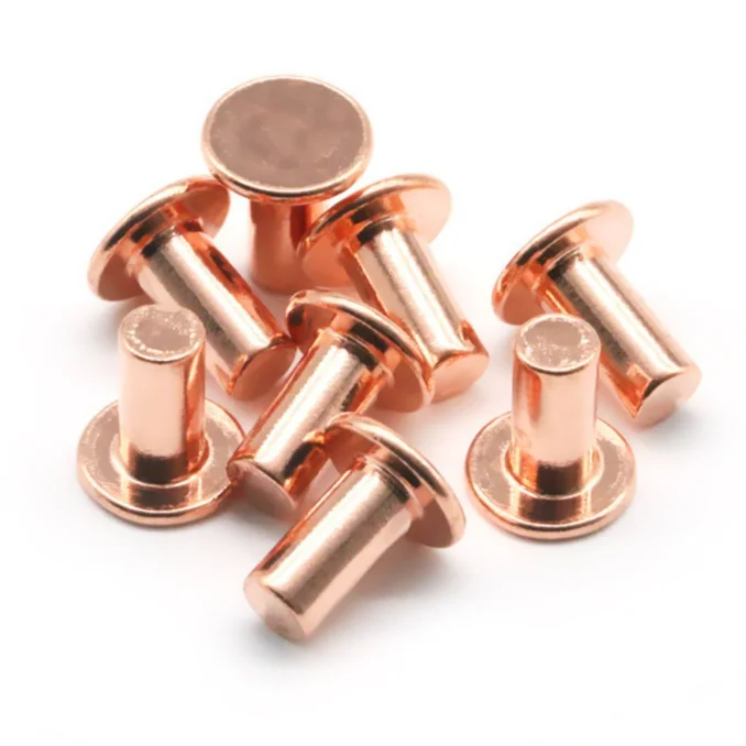 Rivet Manufacturer Custom Made Red Copper Countersunk Flat Head Solid