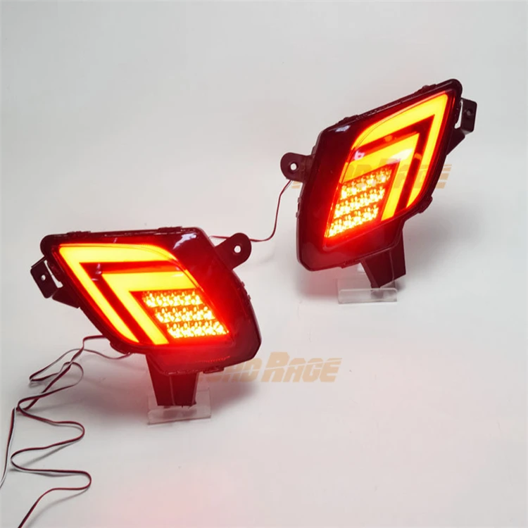 2pc LED Rear Bumper Reflector Tail Brake Stop Light For Mazda 3 Axela BM BL 5D Hatchback Unction As Tail, Brake & Rear Fog Lamps