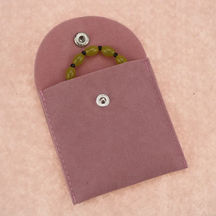 Custom Jewelry Bags with Logo Printed Microfiber Suede Jewelry Envelope Necklace Bag Jewelry Pouch with logo