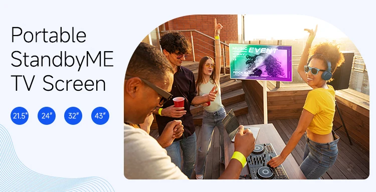 Moniteur smart tv mobile android écran divertissement_voghion.com