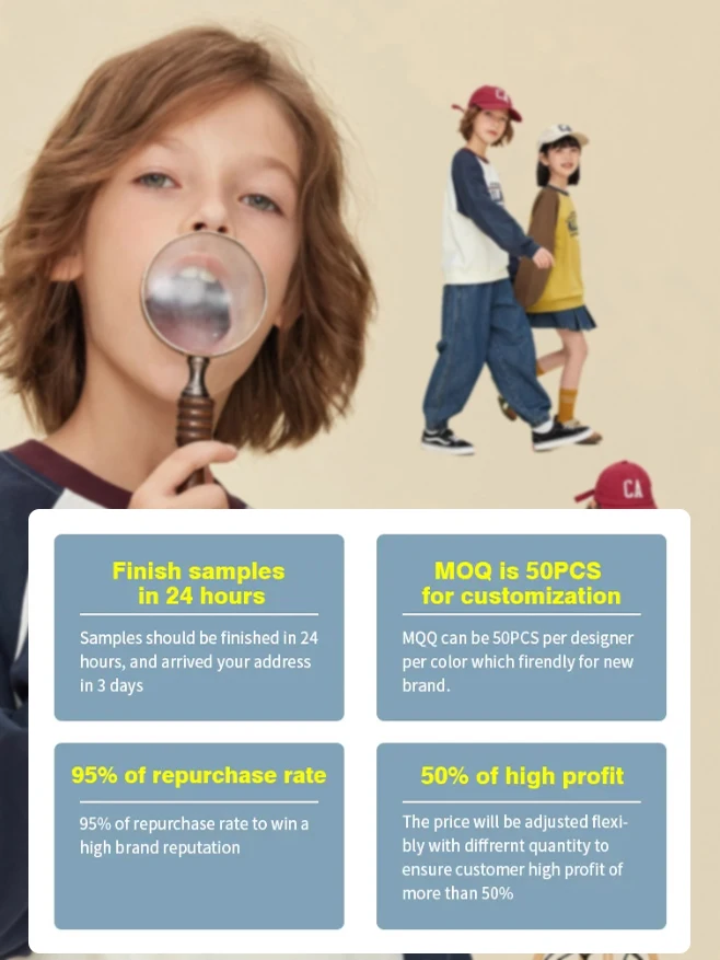 Wholesale High Quality Children Clothes Solid Custom Kids Clothes Set