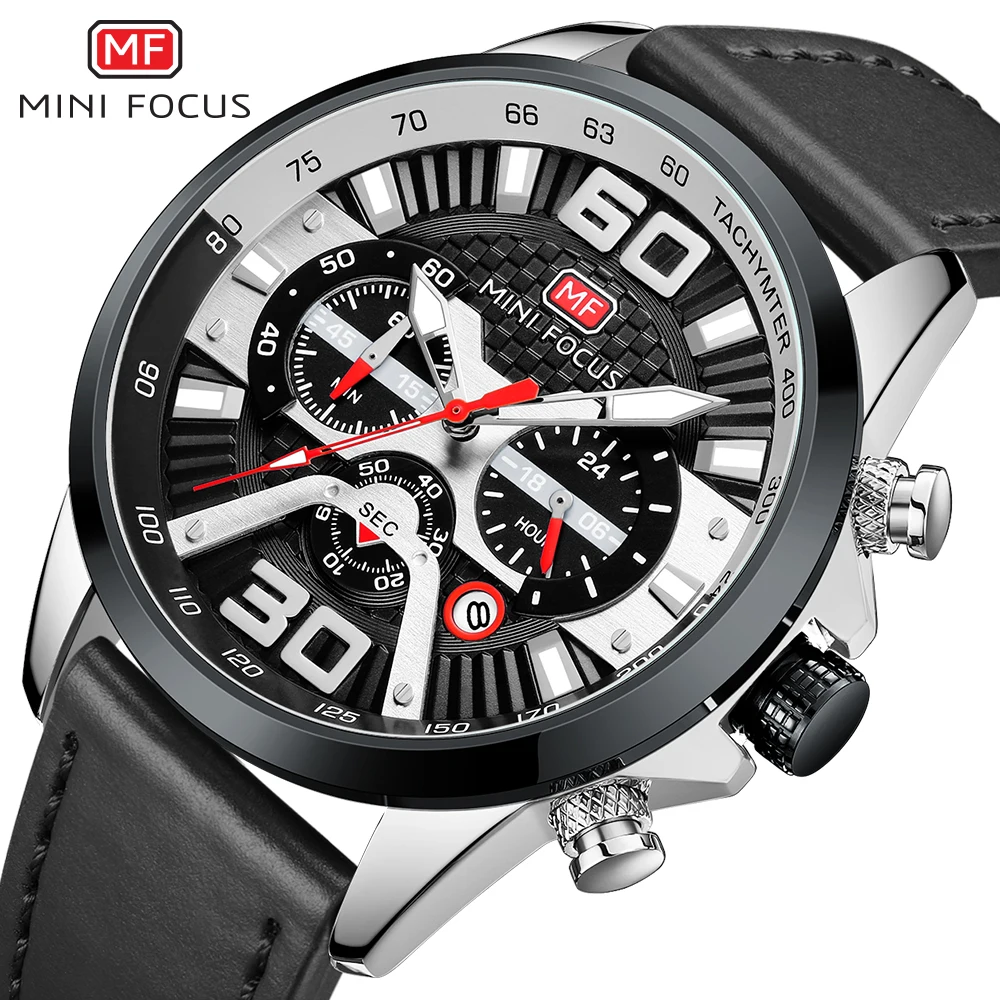 Mini Focus Custom Logo OEM Customize Watch Men Genuine Leather Strap Wristwatches Male Watch Clock for Kids