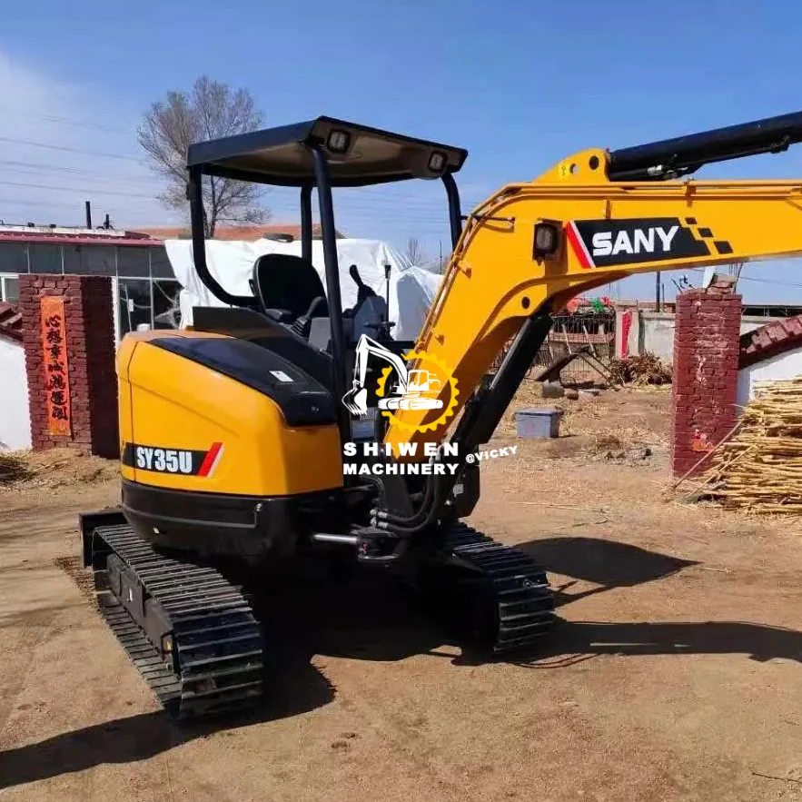 Used SANY SY35u Mini Excavator, Mini Excavadora SANY SY35u SY16c SY26u SY55c SY60c SY75c SY95c, Fits Multiple Construction Sites