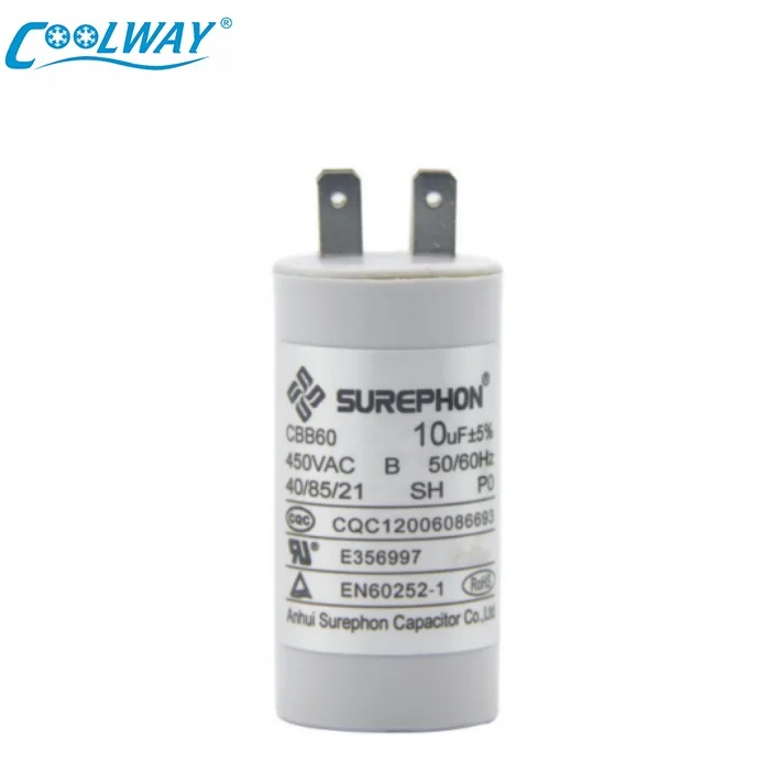 Motor Running Capacitor CBB60 High Quality Electrolytic Capacitor for Washing Machine